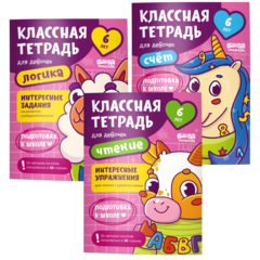 Упаковка игры Набор «Классные тетради для девочек 6 лет».